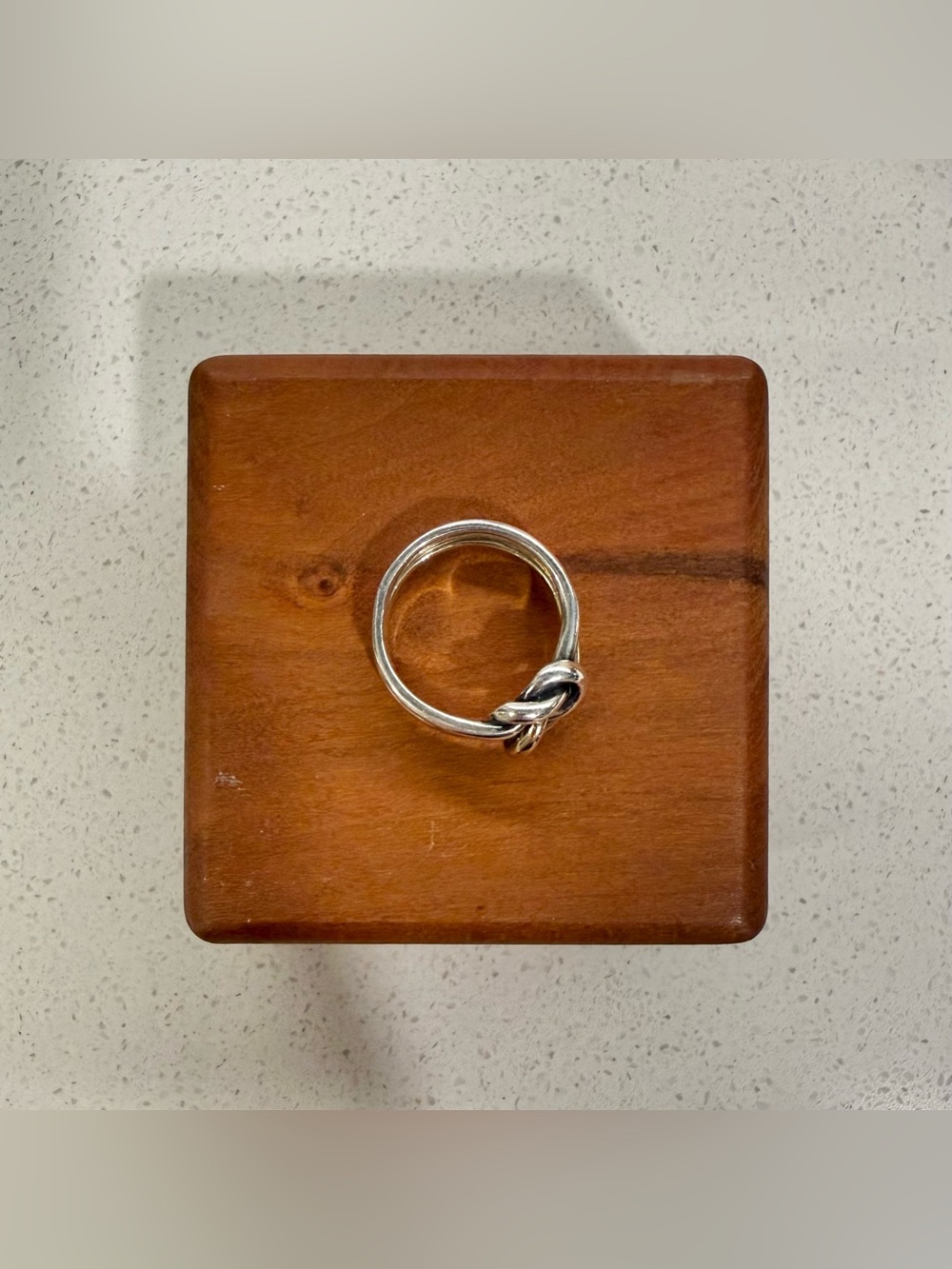 James Avery Original Lovers' Knot Ring 14K Yellow Gold Sterling Silver size 7.5 - Picture 11 of 16